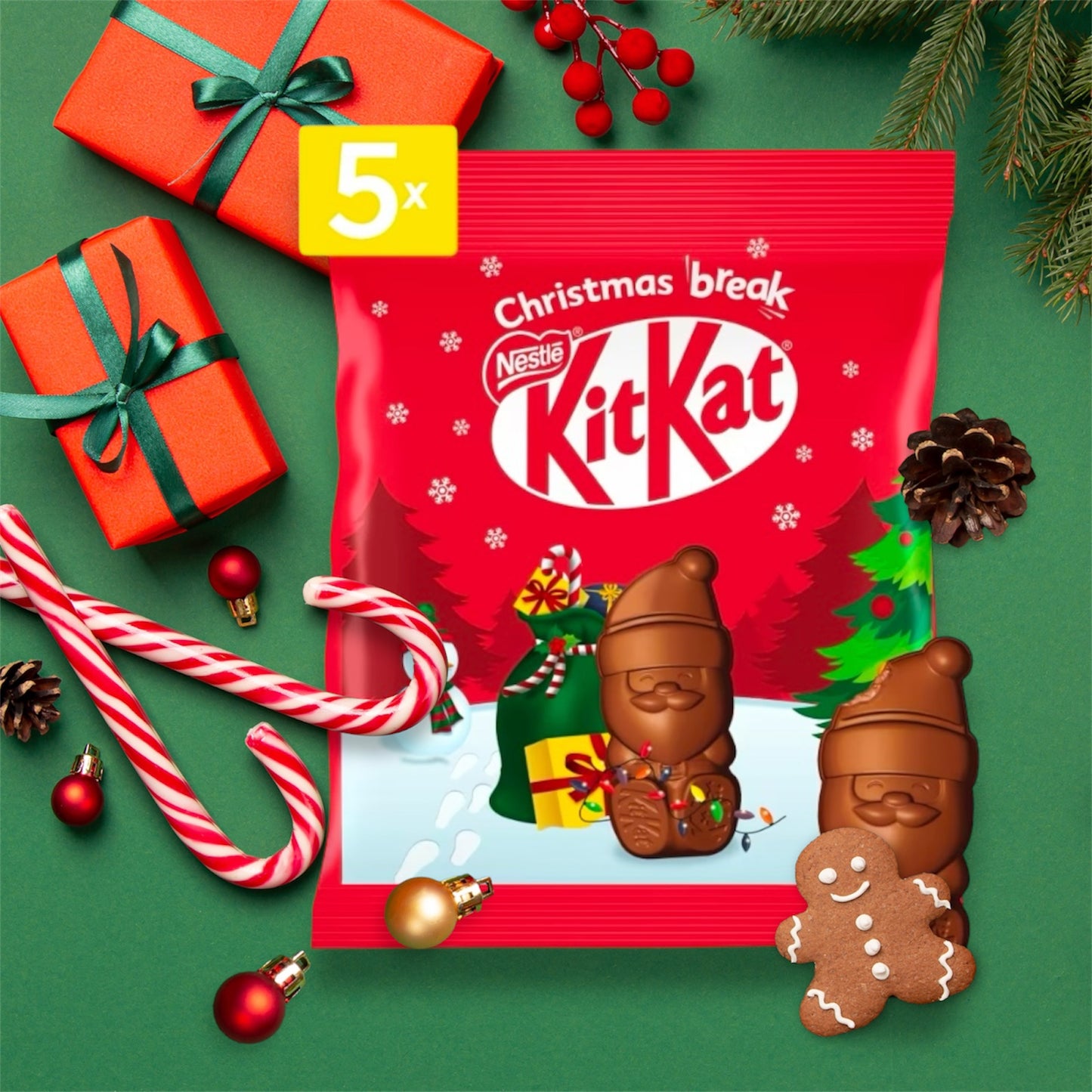 Kit Kat Santa Milk Chocolate Bag