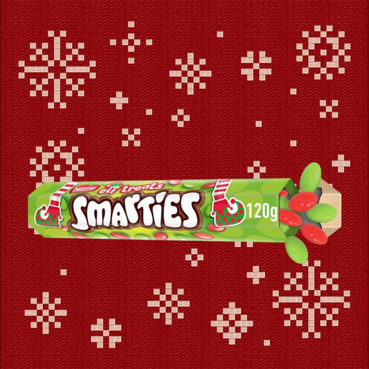 Smarties Elf Treats Milk Chocolate Giant Tube 120g