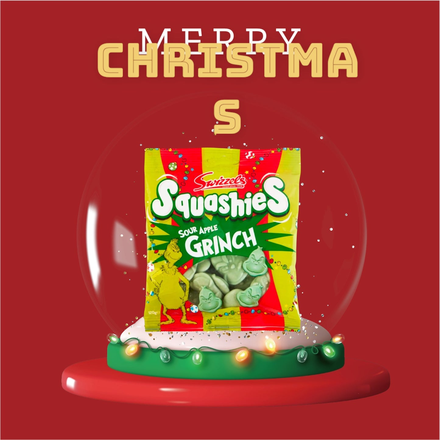 Swizzels Grinch Squashies - Sour Apple
