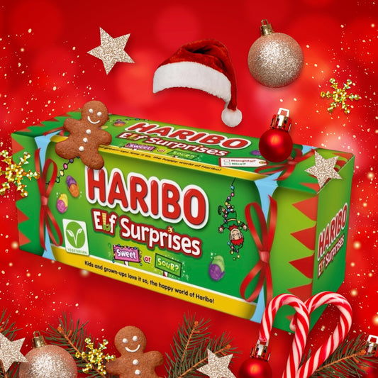Haribo Elf Surprises Sweet & Sour Fruit Flavour Chewy Sweets Gift Tube